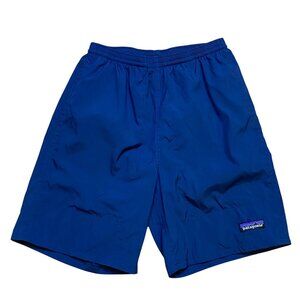 Patagonia Boys Baggies Shorts Navy Blue Elastic Waist Drawstring Mesh Liner XS